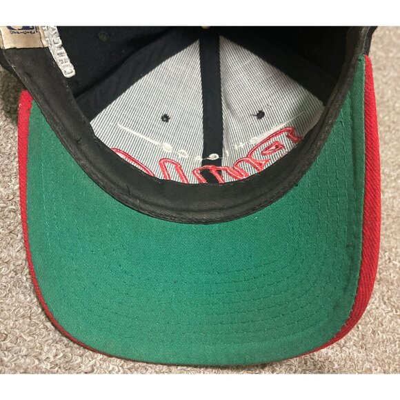 Vintage 90s Starter Chicago Bulls Script NBA Snapback Hat Cap 100% Wool OSFA - Picture 9 of 10